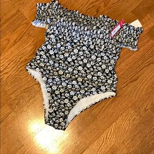Target one pice off shoulder floral swimsuit